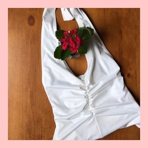 White cali dreaming plunge one piece